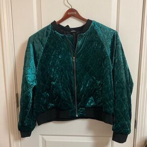 NWT TORRID plus Size Green Navy Quilted Bomber 3X
